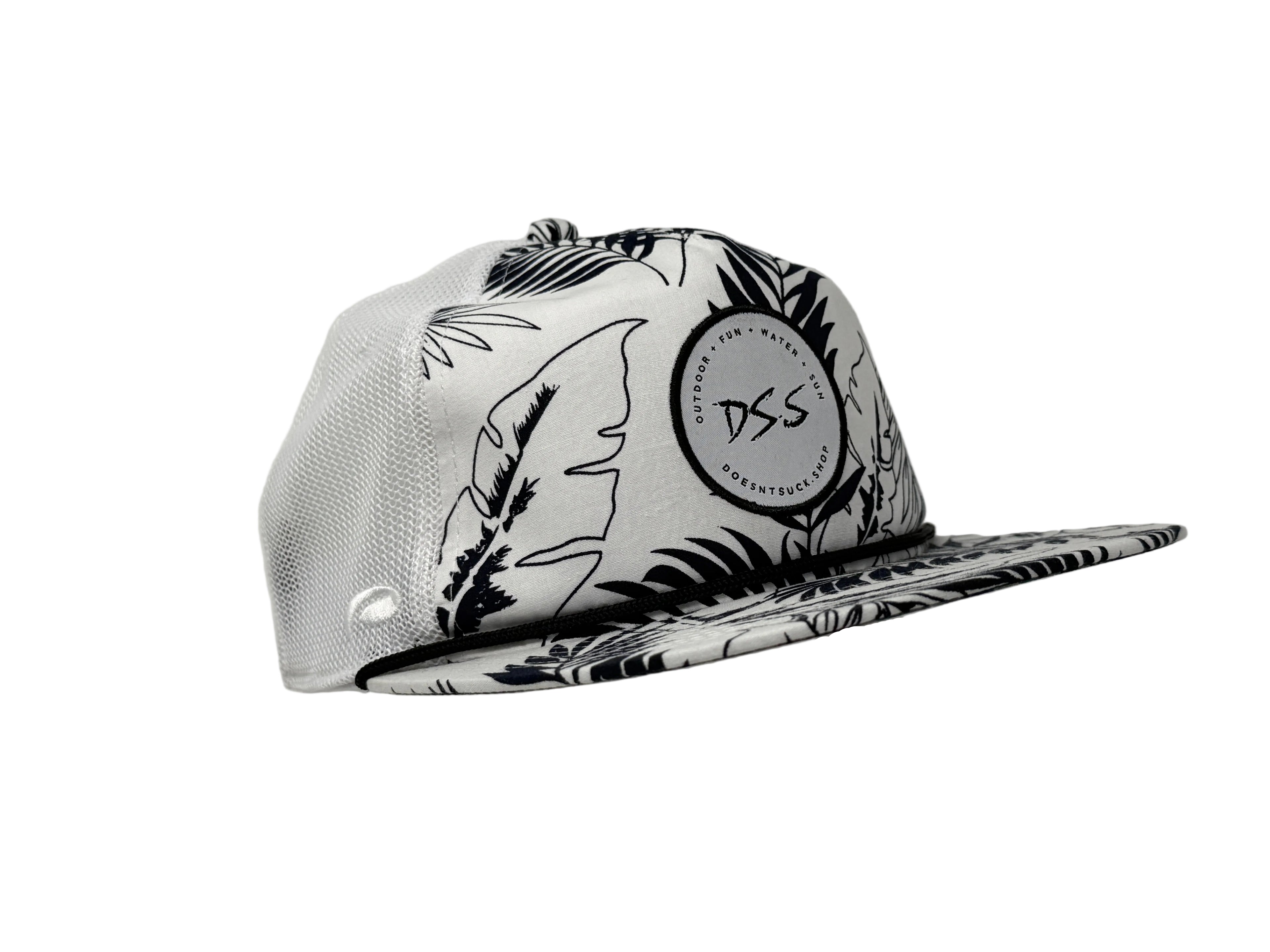 DoesntSuck.Shop White Horsetail Ultra-Fit High Crown Adjustable Hat #DS.S #0001 #WhiteHorsetail