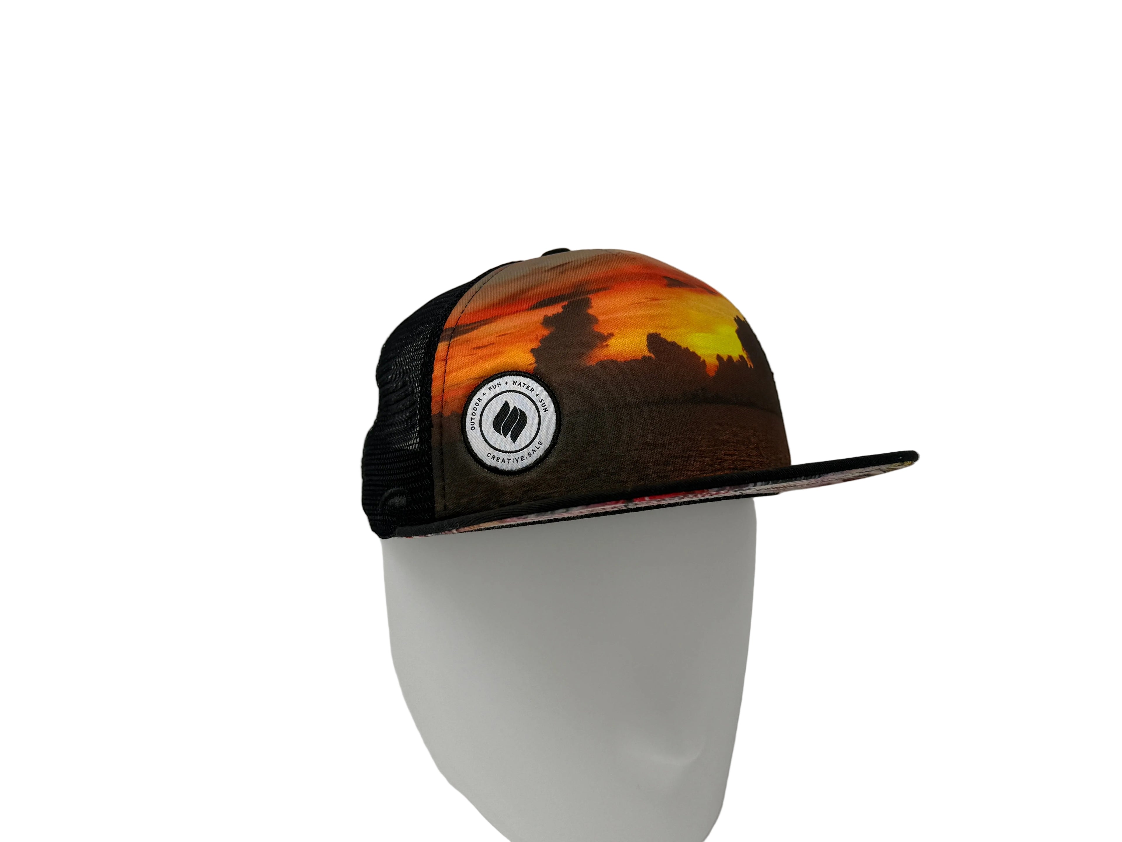 Creative.Sale Black Sublimated Polyfoam High Crown Adjustable Hat #C.S #0001 #Black